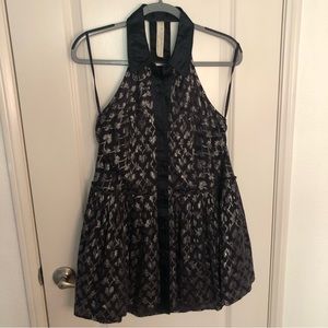 Free People New Romantics Tuxedo Tunic Dress Sz small
